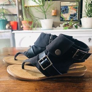 BLOWFISH EUC Sandal Black Open Back